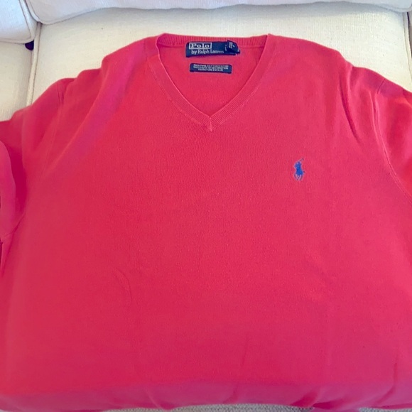 Polo by Ralph Lauren Pima Cotton V Neck Sweater - Picture 4 of 4